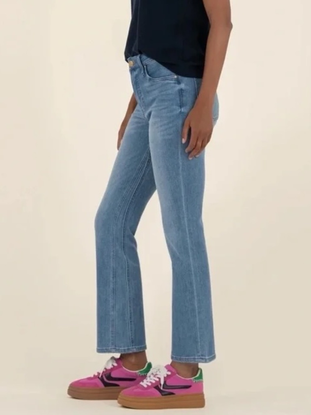 NWT KUT from the Kloth "Kelsey" High-Rise Ankle Flare Jeans Size 12 - Picture 2 of 7